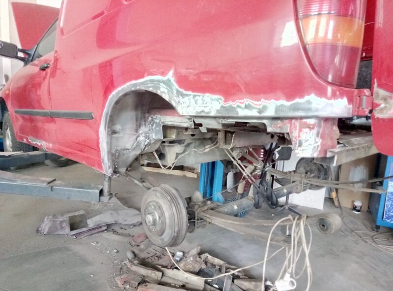 Восстановление лонжеронов VW Caddy